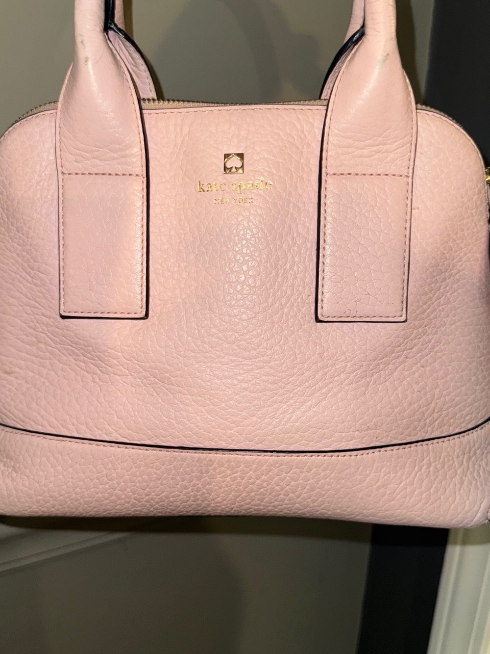 Kate Spade baby Pink Pebbled Leather Satchel